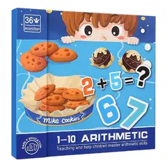 GENERICO - Libro Didactico Juego Matemático Montessori Diseño Galletas