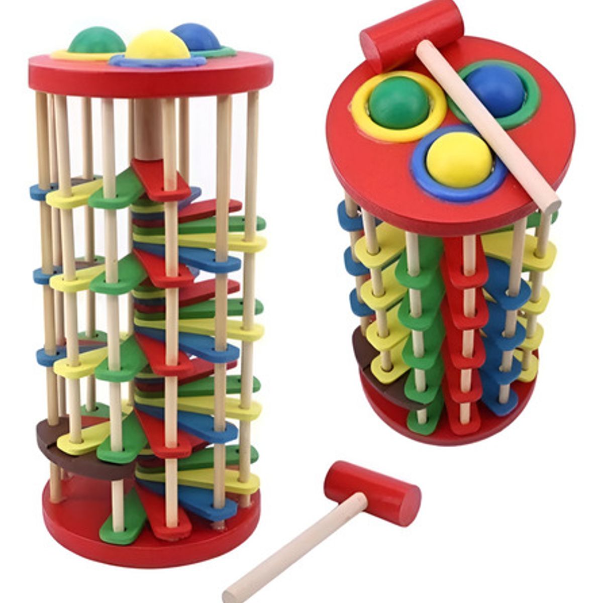 GENERICO - Torre De Madera Con Martillo Juego Para Niños