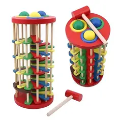 GENERICO - Torre De Madera Con Martillo Juego Para Niños