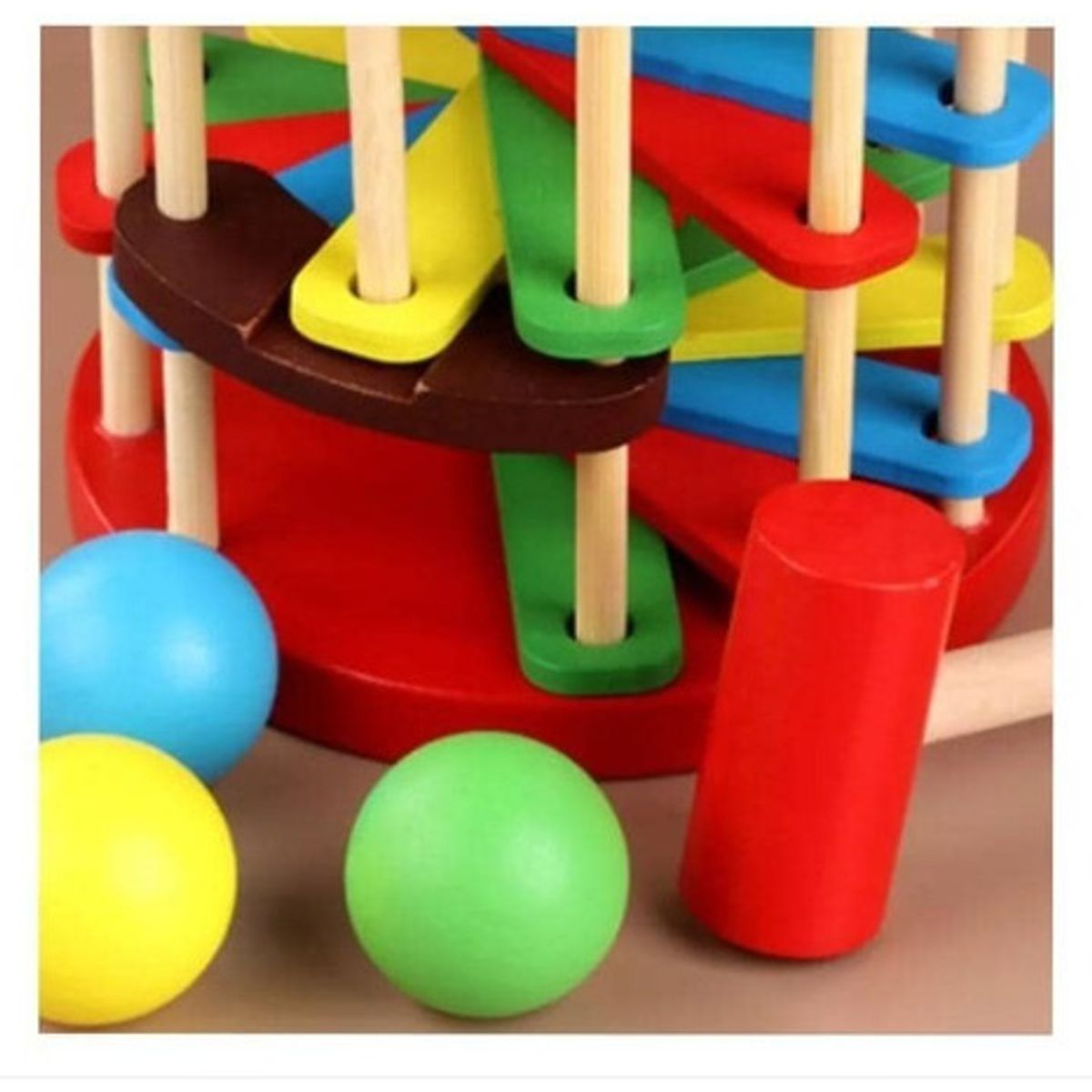 GENERICO - Torre De Madera Con Martillo Juego Para Niños