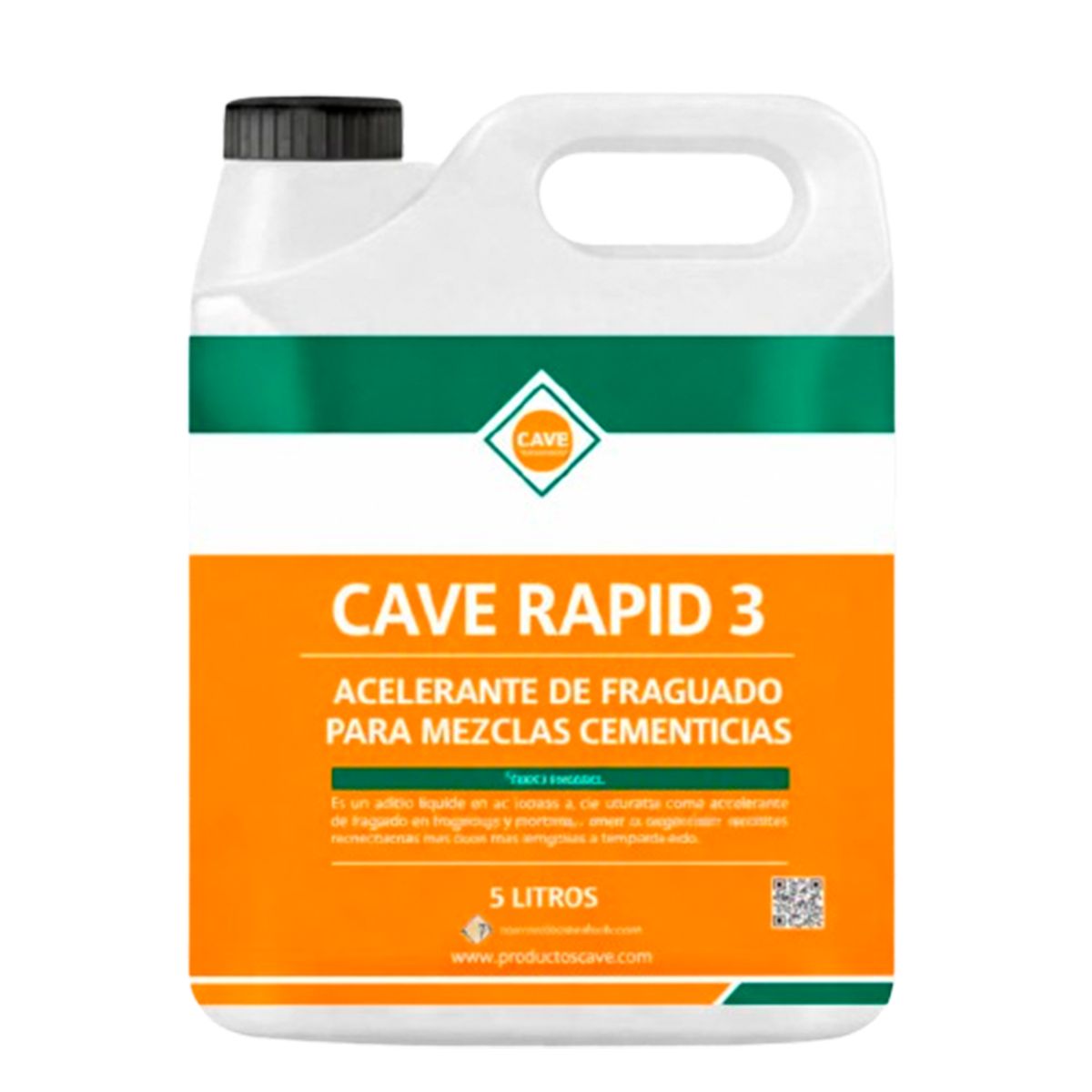 CAVE - CAVE RAPID - Acelerante de fraguado para mezclas cementicias 5Lt