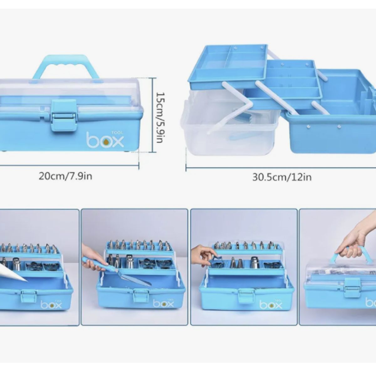GENERICO - Set De Pasteleria Kit Decoración Para Reposteria 236pcs AZUL