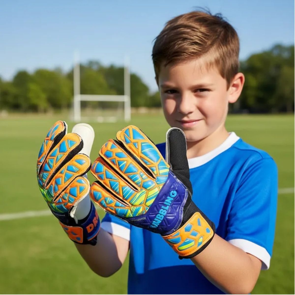 DRB - Guantes Arquero Futbol Con Ferula Para Niños Drb Rainbow