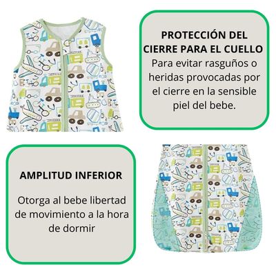 Imagen 2 del producto Saquito Dormir Bebe Tog 0,5 Algodon Ultraliviano Autitos