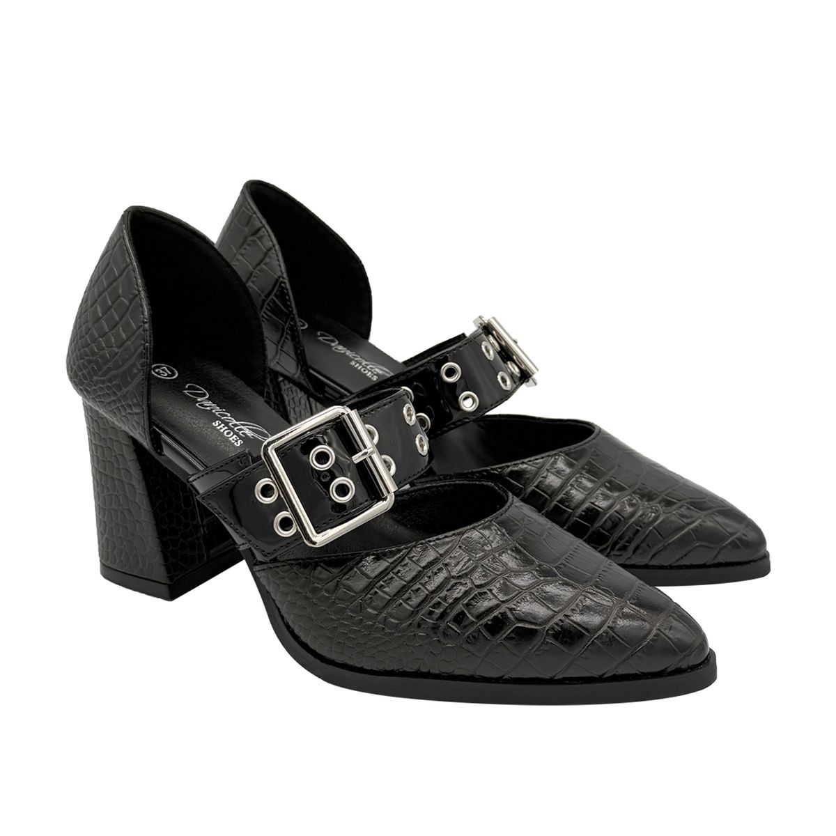 DINASTELLA - Zapato para mujer puntiagudo Negro Danicolle