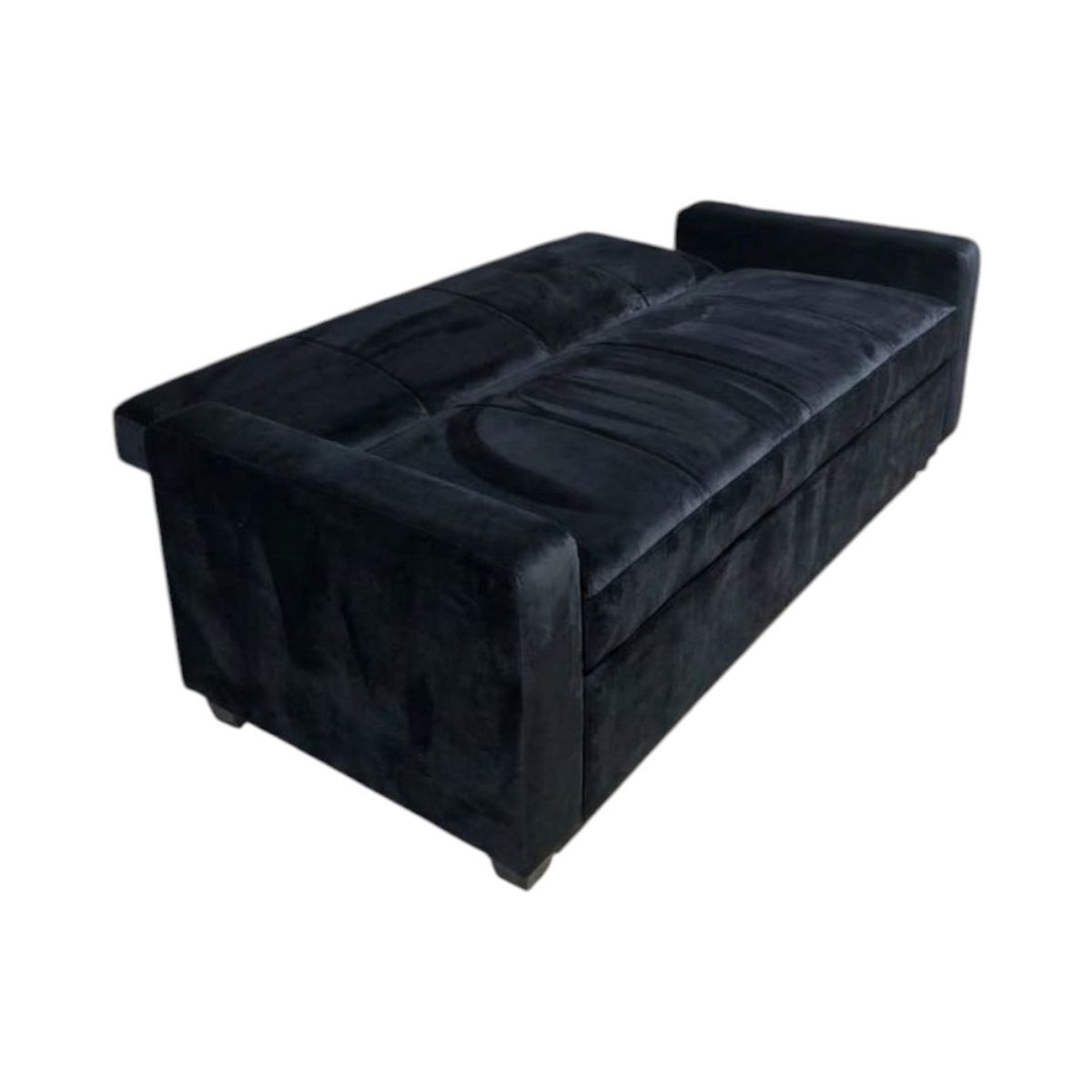 DISEÑOS VALESTRINI - SOFA CAMA MILANO TRES POSICIONES FELPA NEGRO