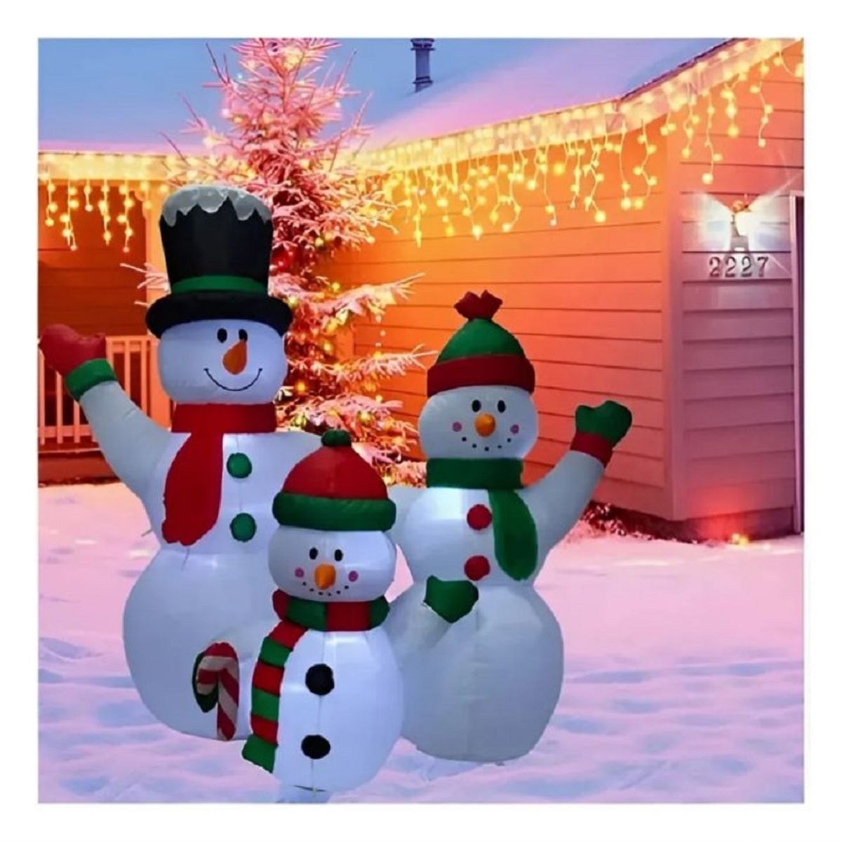 GENERICO - Muñeco de Nieve Inflable Decoracion de Navidad