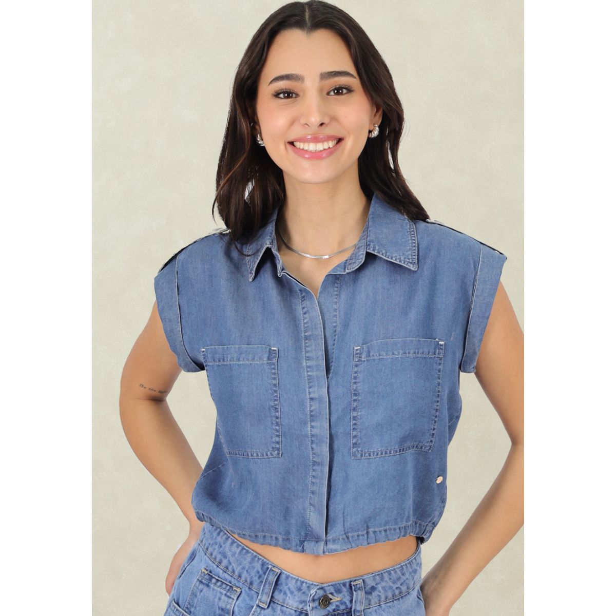 TENTATION - Blusa SM AP Espalda Tencel Tentation