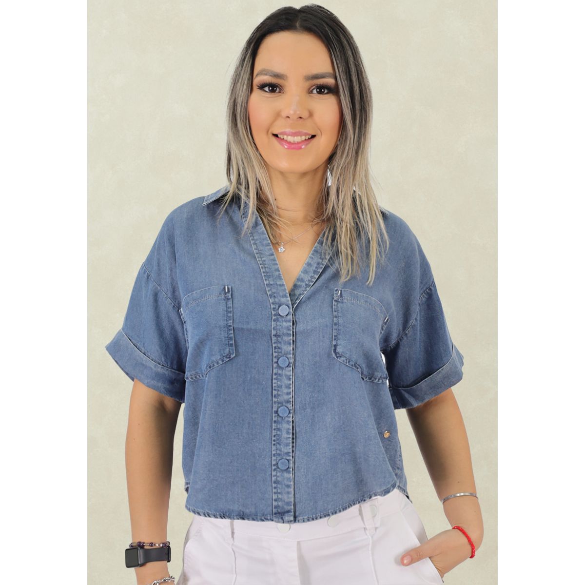 TENTATION - Blusa MC Oversized Tencel Tentation