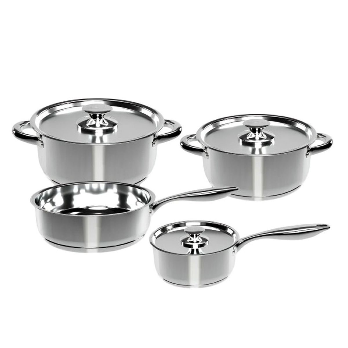 GENERICO - Batería de Cocina 7 Piezas Acero Inoxidable 450-7SS