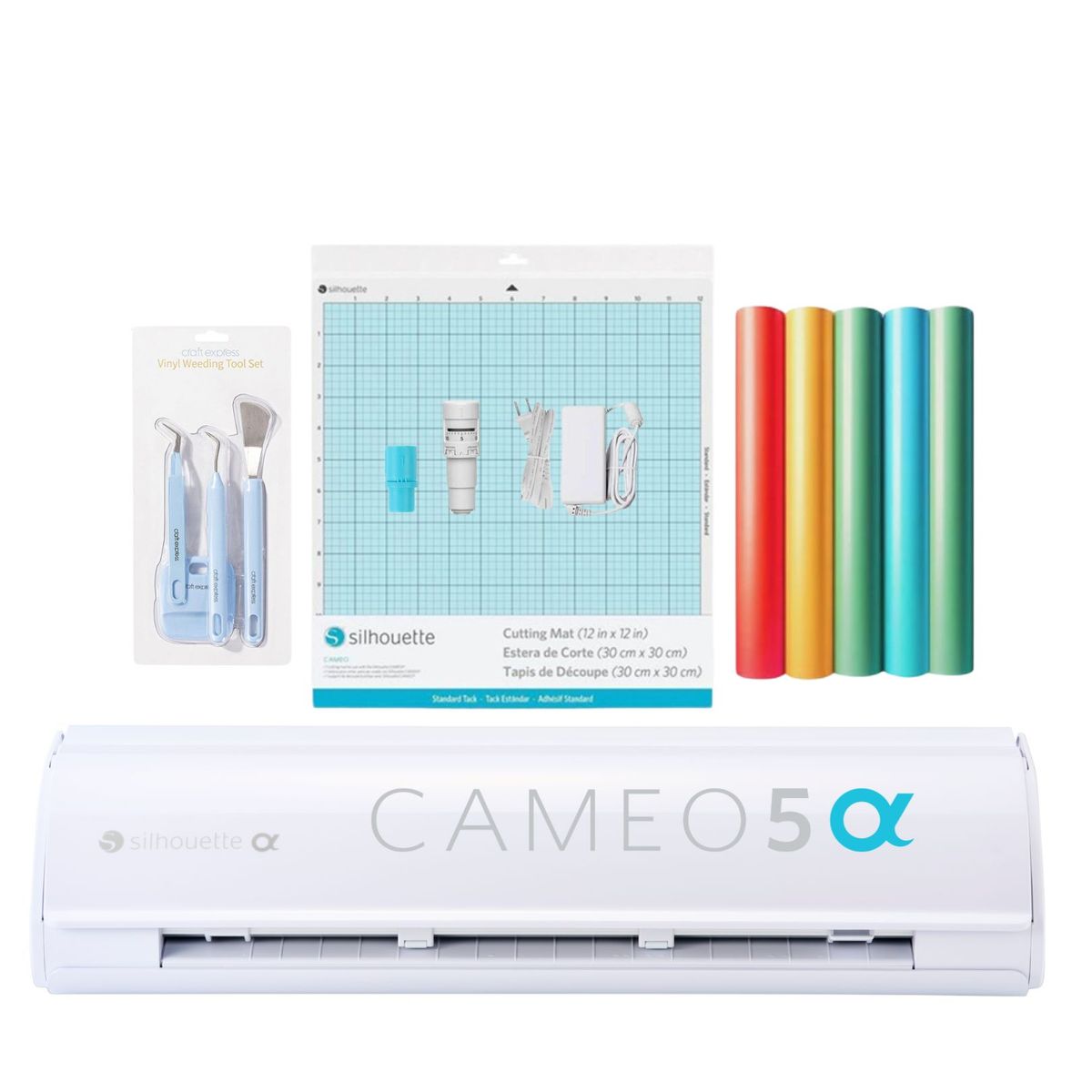 SILHOUETTE - NUEVO KIT INICIO SILHOUETTE CAMEO 5 ALPHA WHITE