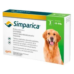 ZOETIS - Antiparasitario Perro 90 dias 20 a 40 Kilos 3 comprimidos