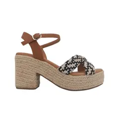 HERIEL - Sandalia Negra Plataforma Mujer