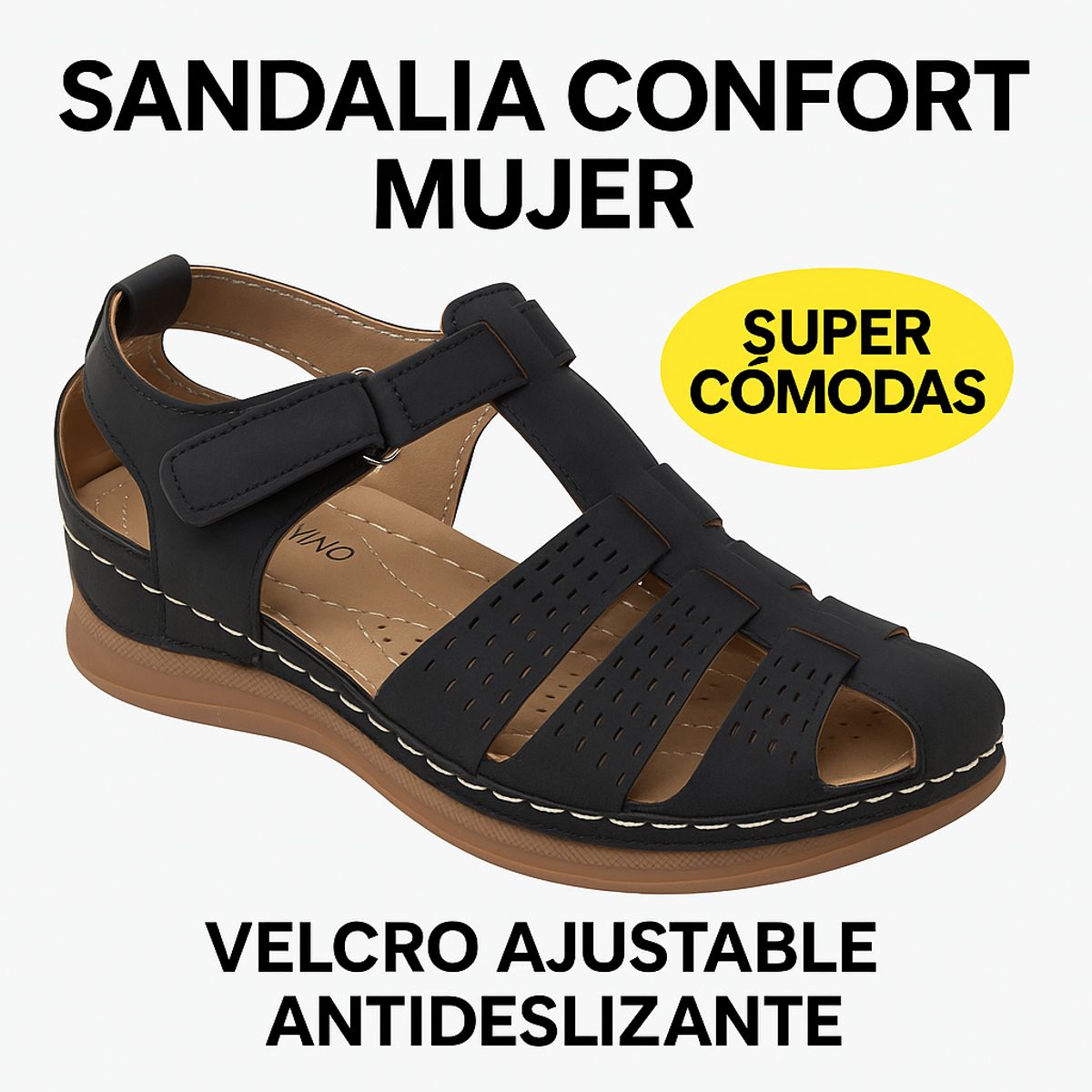 CARBIN - Sandalias Mujer Confort Diarias
