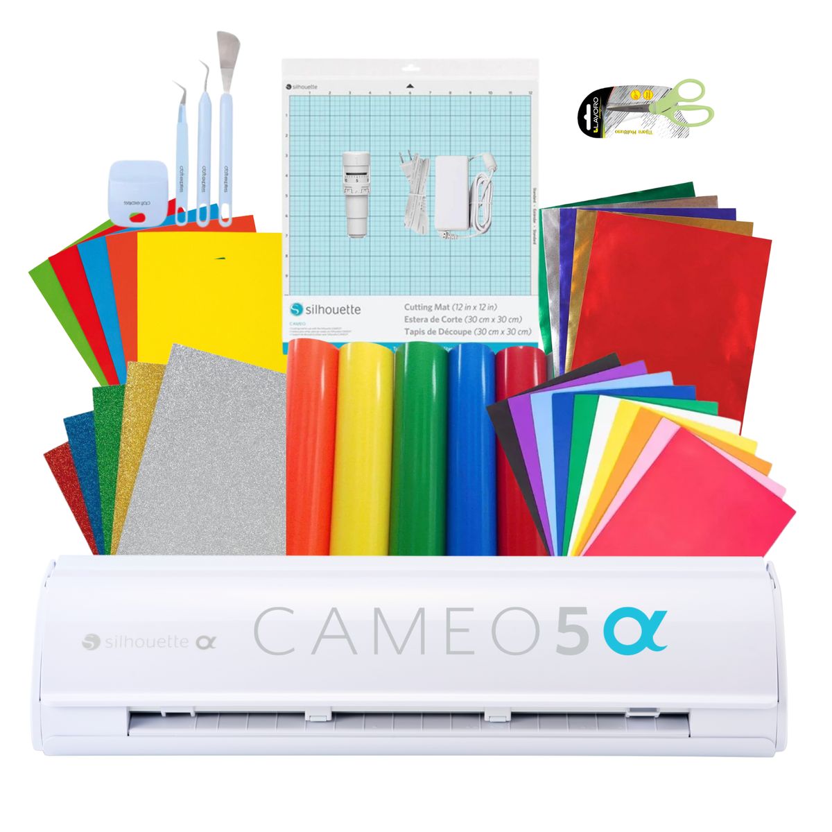 SILHOUETTE - NUEVO KIT PAPELERIA SILHOUETTE CAMEO 5 ALPHA WHITE