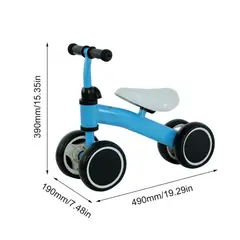 GENERICO - Triciclo Infantil Afrendizaje Equilibrio Niños Corre Pasillos Celeste