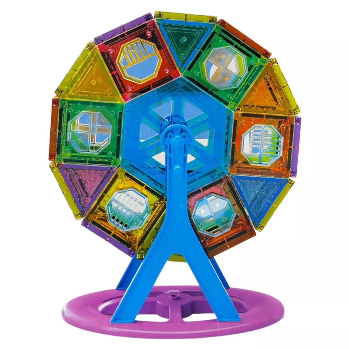 GENERICO - Bloques Magnéticos Para Construir 55 Piezas Ruleta