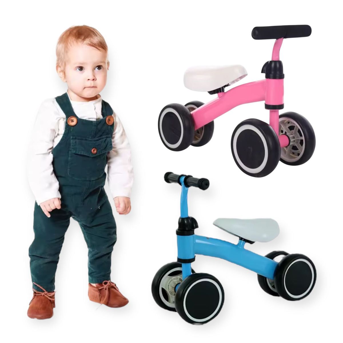 GENERICO - Triciclo Infantil Afrendizaje Equilibrio Niños Corre Pasillos Rosa