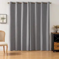 GENERICO - CORTINAS BLACK OUT CON ARGOLLA GRIS OSCURO