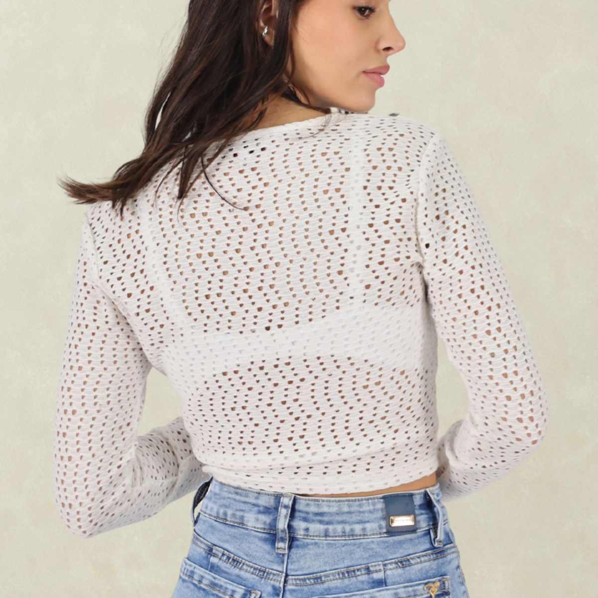 TENTATION - Top Crop Ajustable Blanco Tentation