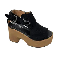 HERIEL - Sandalia Negra Plataforma Mujer