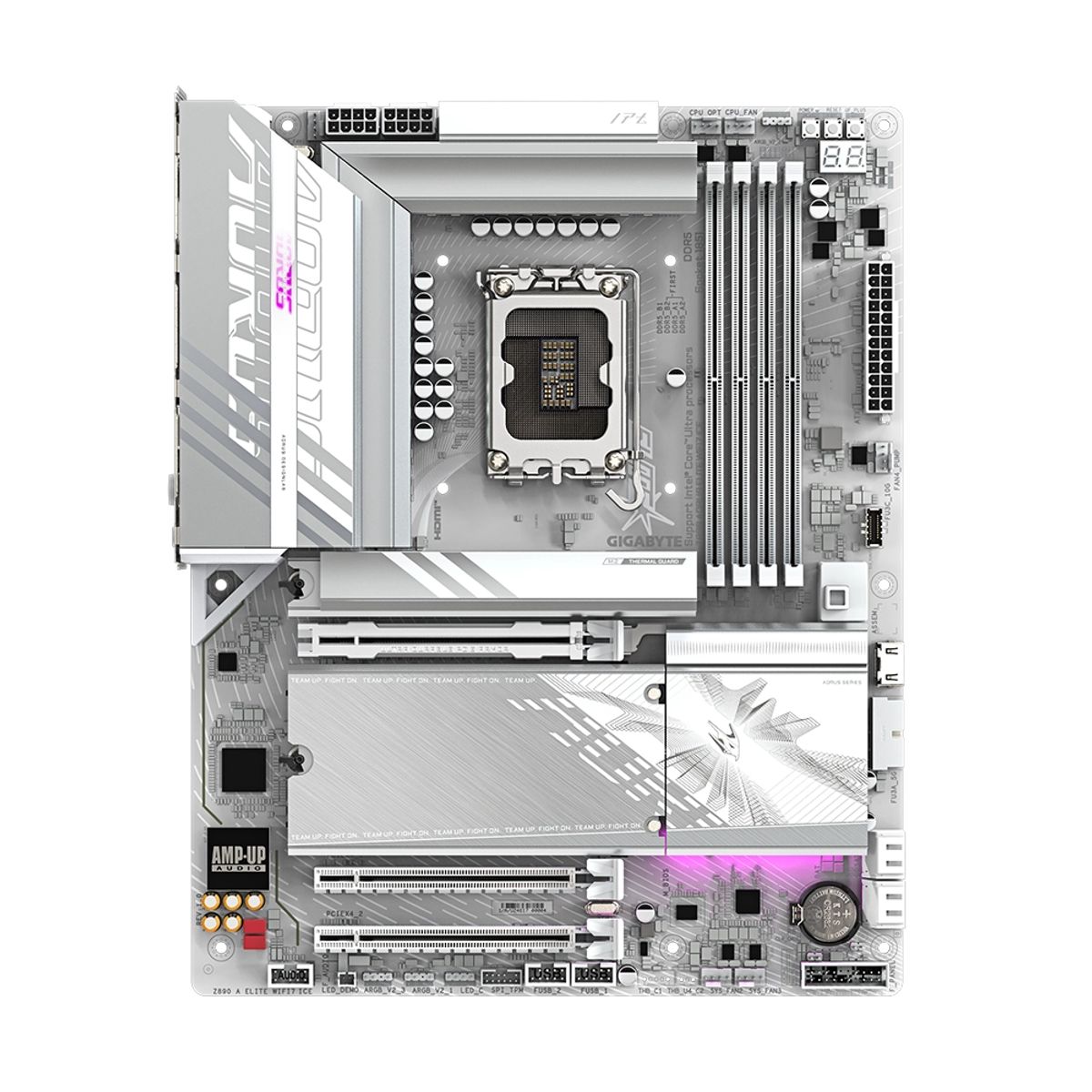 AORUS - Placa Madre Z890 Aorus Elite Wifi 7 Ice, LGA1851, DDR5, ATX