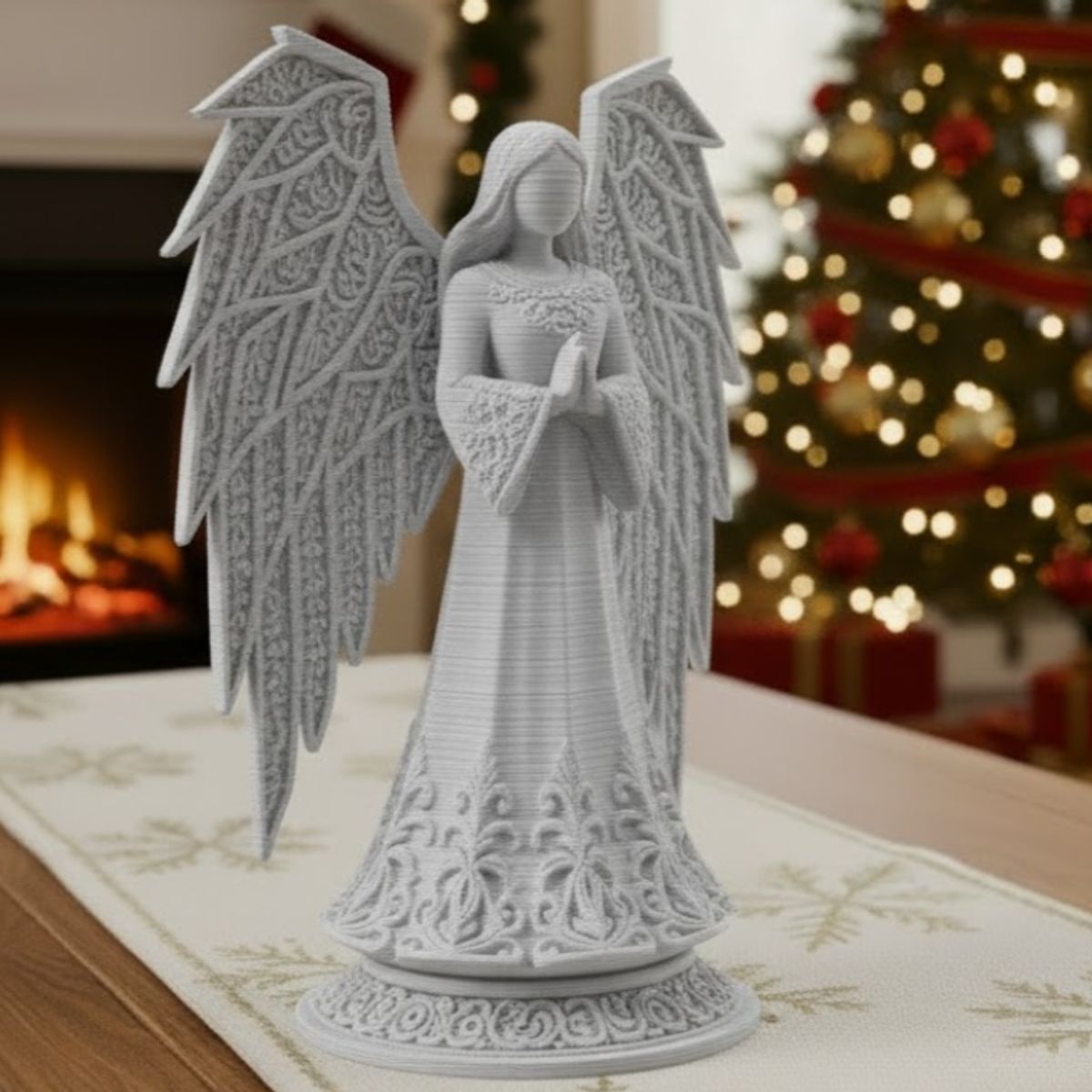 GENERICO - Ángel de Navidad Elegante - Figura navideña