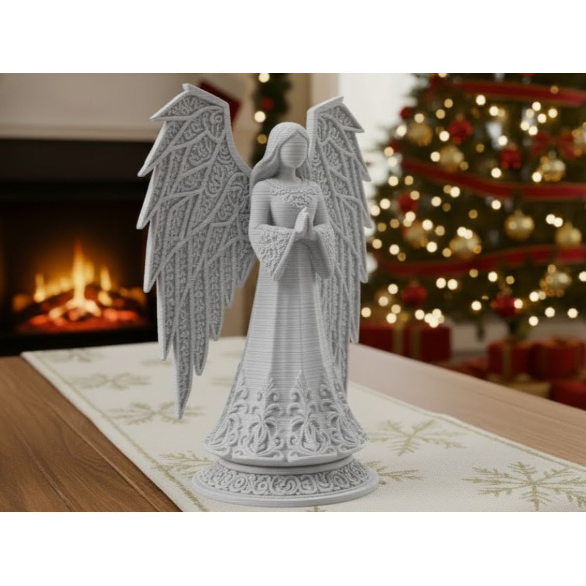 GENERICO - Ángel de Navidad Elegante - Figura navideña