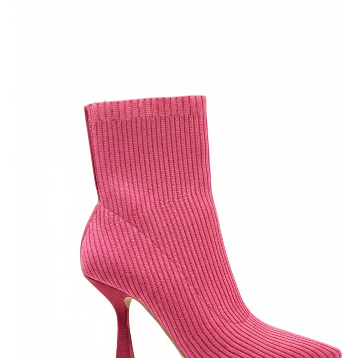 BOVINITA - Botín Mujer Calcetín Taco Alto Punta Fina Fucsia Elasticado