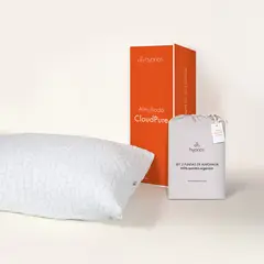 HYPNOS - Pack Descanso Profundo - Pro - 1 Almohada CloudPure + Set 2 Fundas de almohada Gris Queen -