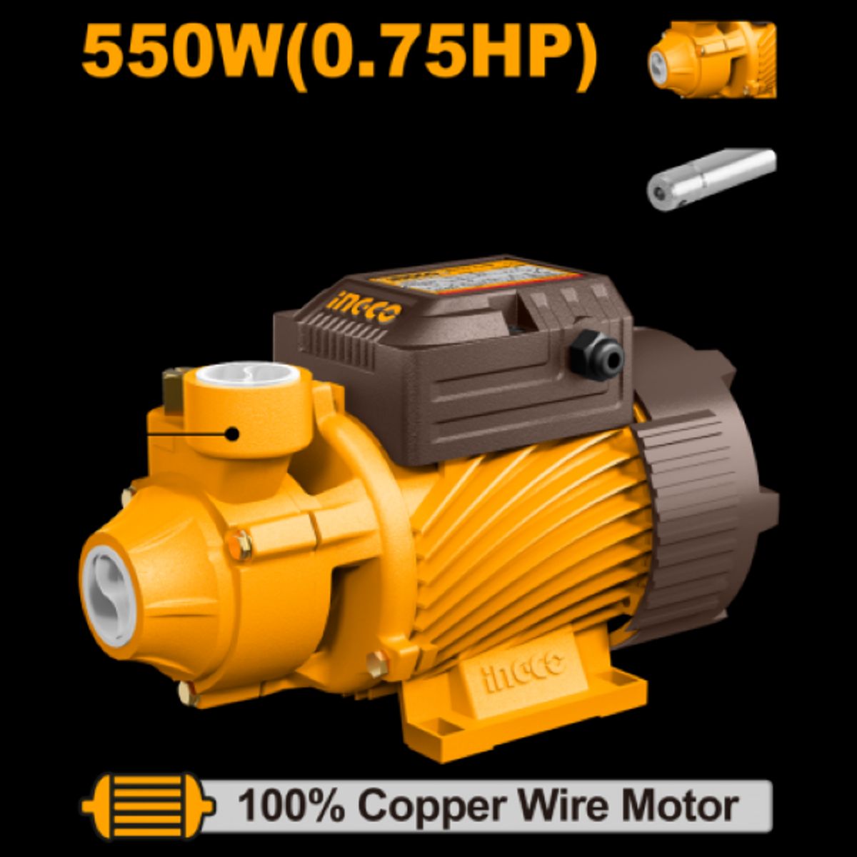 INGCO - Bomba De Agua Periferica 1X1" 0,75Hp Ingco