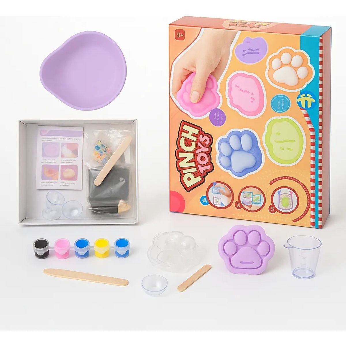 GENERICO - Kit Huellita Antiestrés Interactivo Manualidades Infantil
