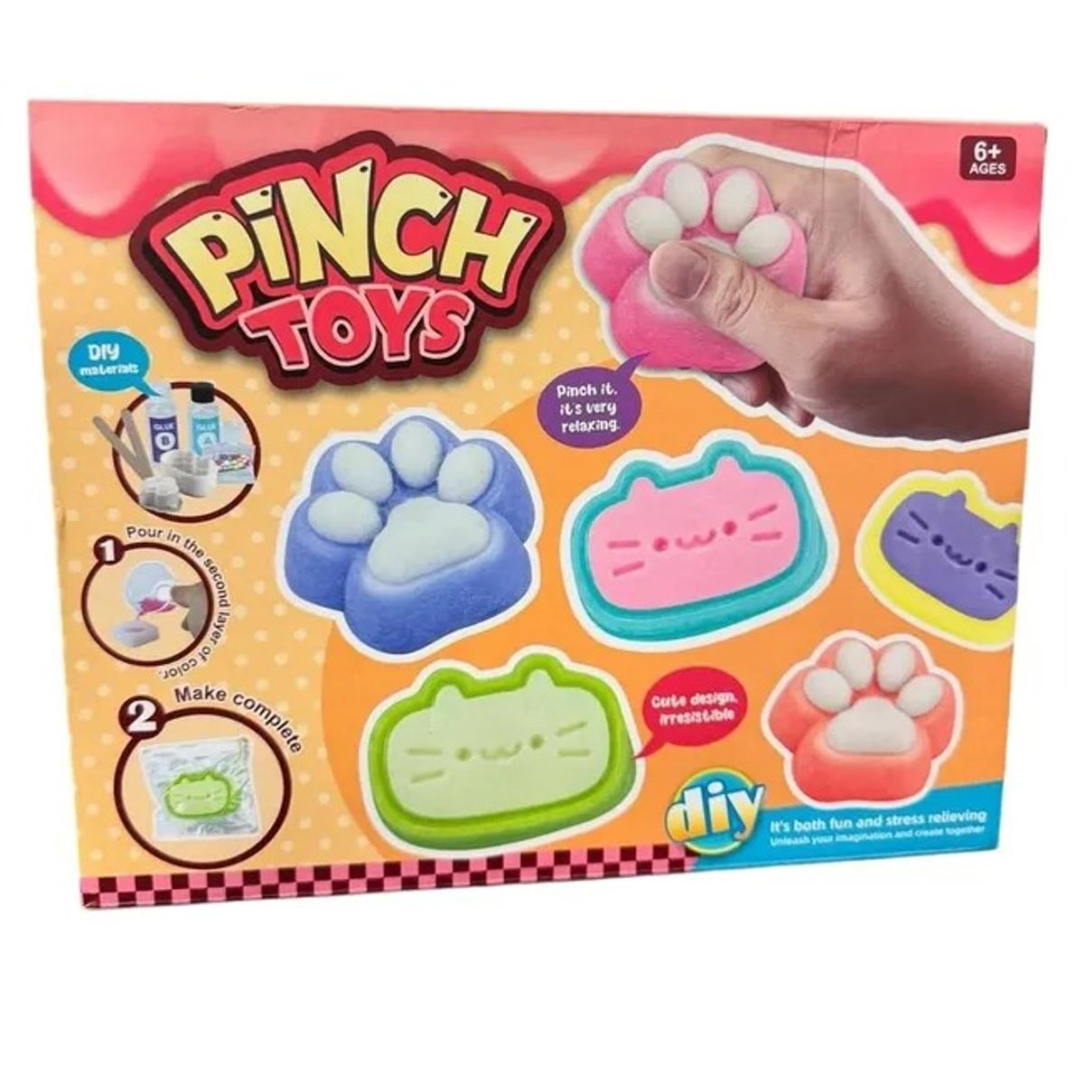 GENERICO - Kit Huellita Antiestrés Interactivo Manualidades Infantil