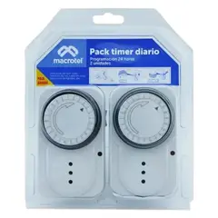 MACROTEL - Temporizador Eléctrico Pack 2 Timer Diario House Safe
