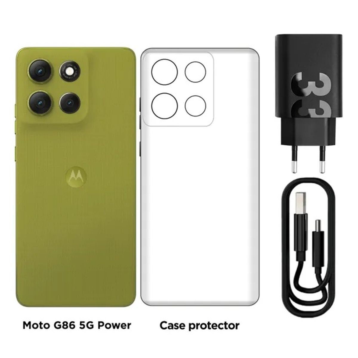 MOTOROLA - Motorola Moto G86 Power 5G 256GB 8GB RAM Verde Pantalla 68″ 120Hz Cámara 50MP Batería 6000mAh Liberado