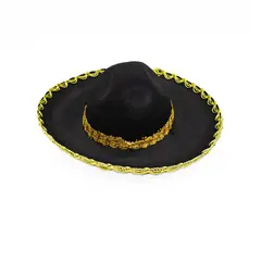 GENERICO - SOMBRERO MEXICANO NEGRO CHICO X1 UNI