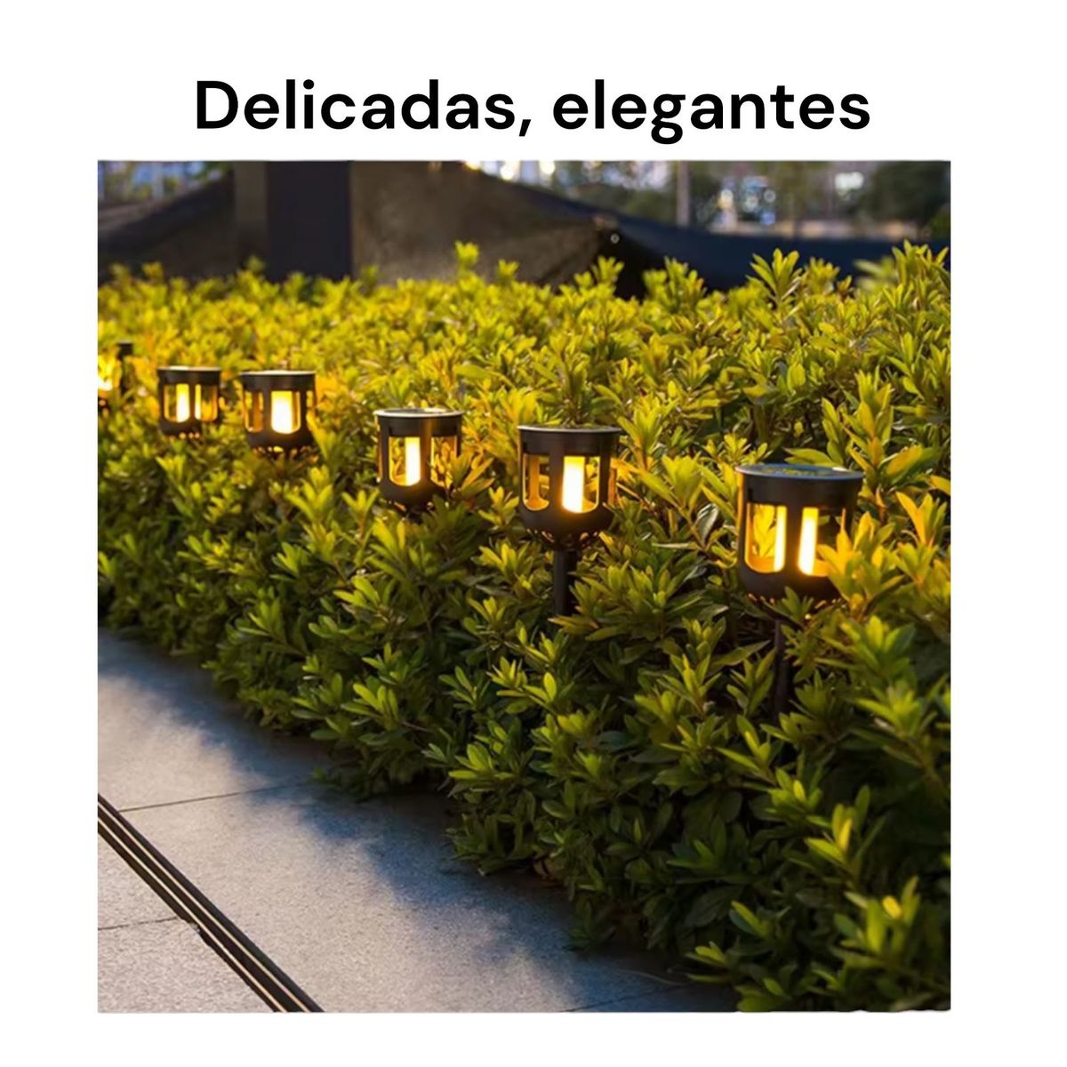 GENERICO - Estaca Solar X2 Exterior Para Jardin Lampara Antorcha