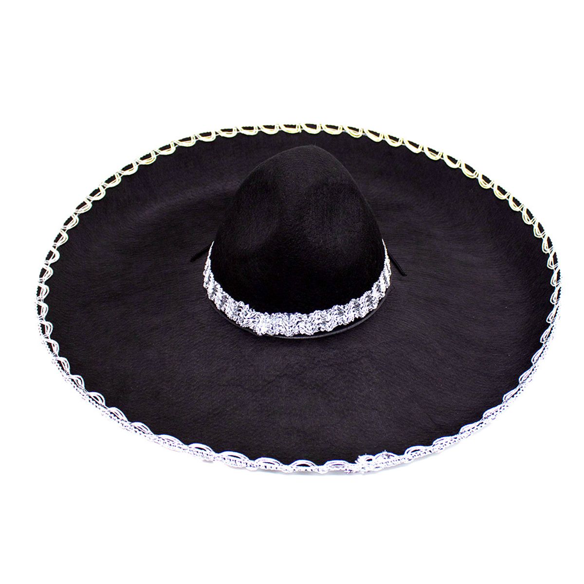 GENERICO - SOMBRERO MEXICANO NEGRO GRANDE X1 UNI