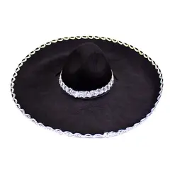 GENERICO - SOMBRERO MEXICANO NEGRO GRANDE X1 UNI