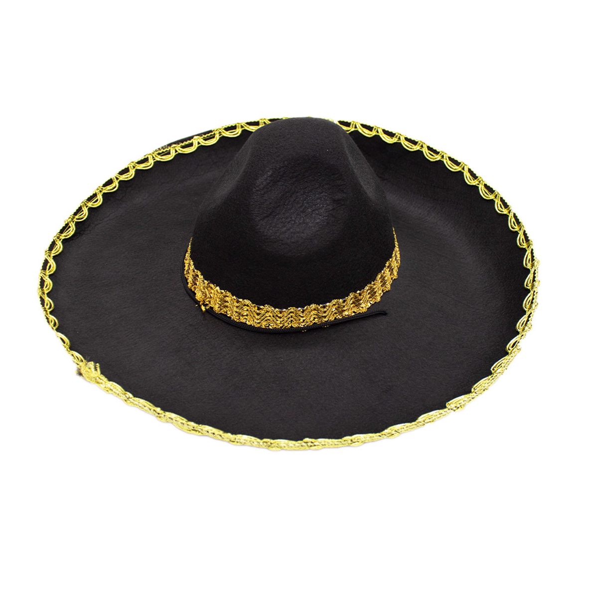 GENERICO - SOMBRERO MEXICANO NEGRO MEDIANO X1 UNI