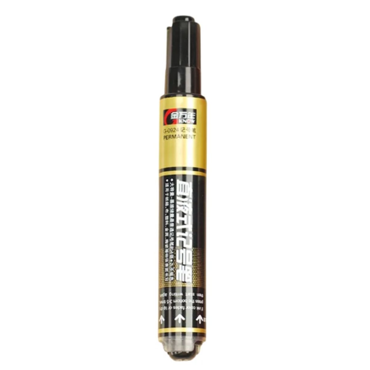 GENERICO - Marcador Permanente Punta Redonda Tinta Negra Caja 10 Pcs