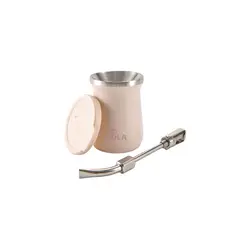 ZOLA OUTDOORS - Set de Mate Vaso + Bombilla ROSA