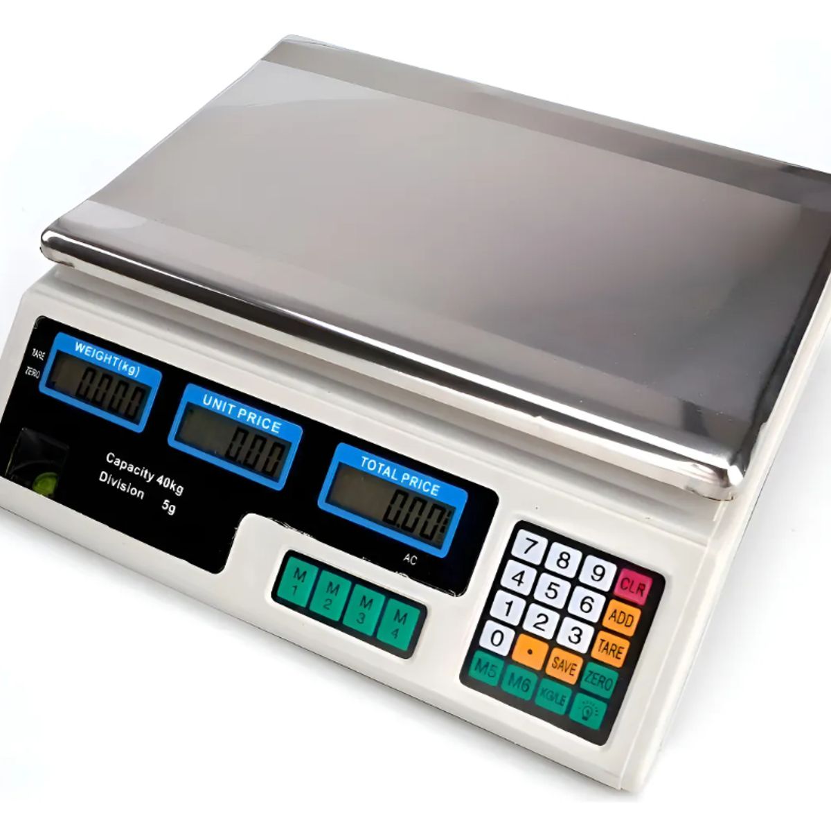 MEGATRONIC - Balanza Pesa Digital 40kg Con Bandeja Color Blanco