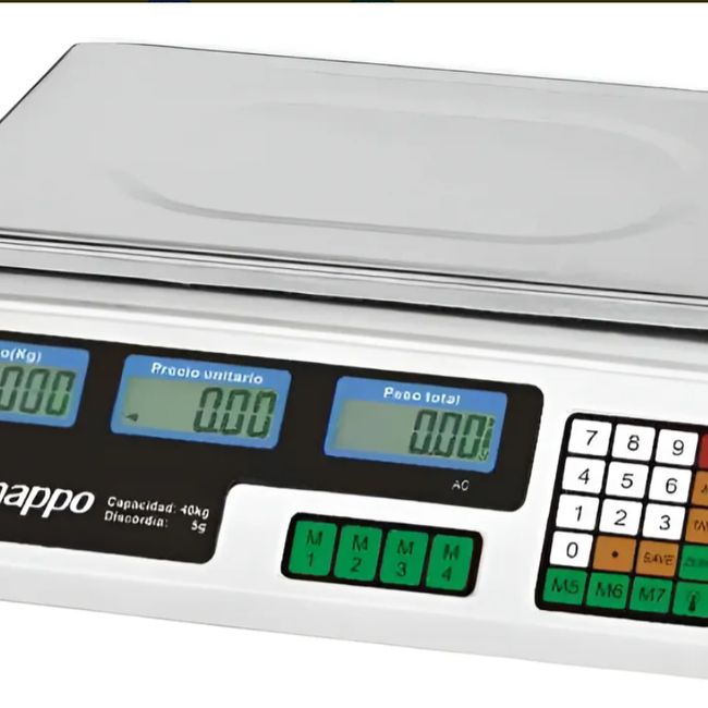 MEGATRONIC - Balanza Pesa Digital 40kg Con Bandeja Color Blanco