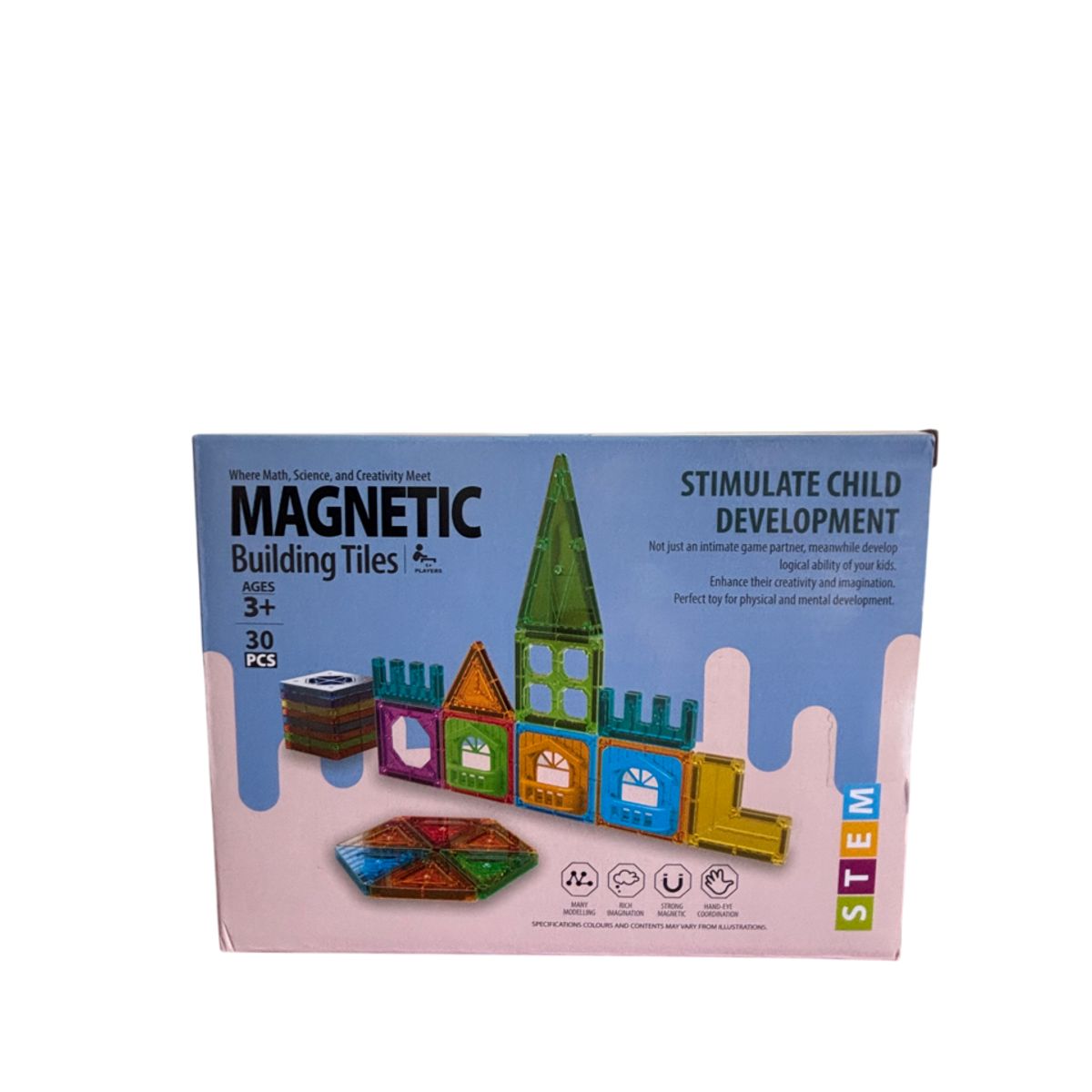 GENERICO - Set De Construccion Magneticos 30 piezas