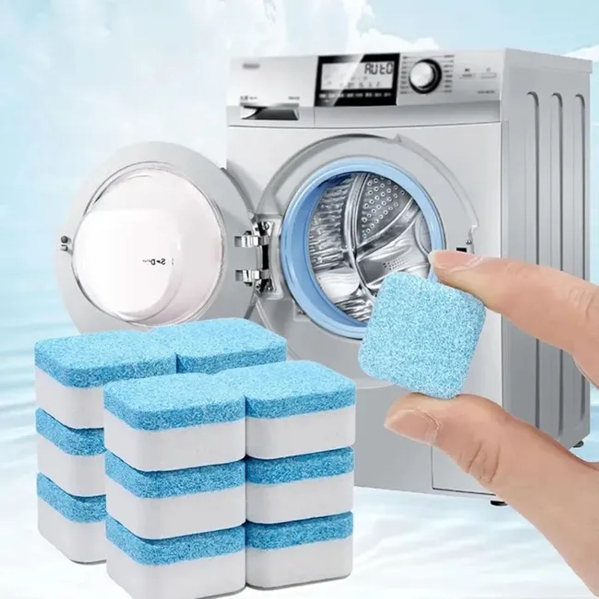 MOVI - Set 12 Pastillas Limpiadoras para Lavadora – Eliminan Olores y Residuos