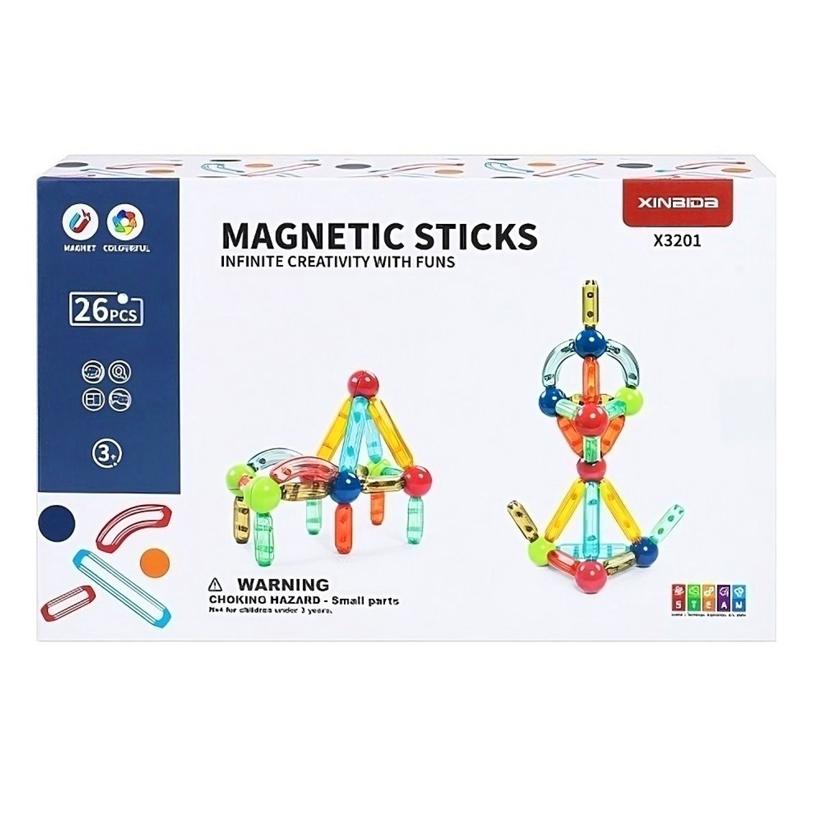 GENERICO - Sticks Magneticos luminosos 26 Piezas