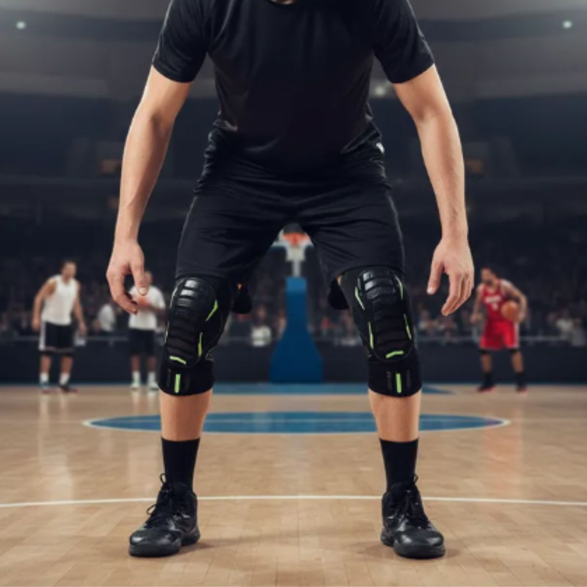 GENERICO - Rodillera Deportiva Antigolpes con Compresión y Zona de Impacto Reforzada