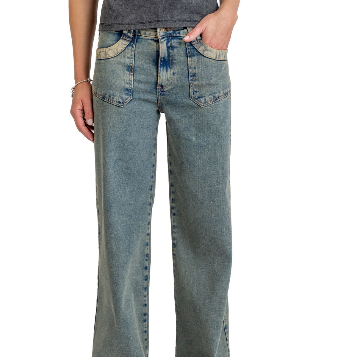 EFESIS - Jeans Wide Tiro Medio Mujer Efesis