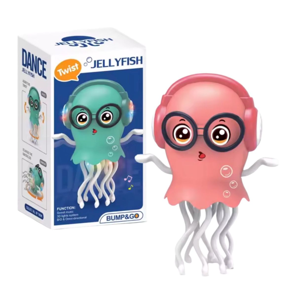 GENERICO - Pulpo Medusa Bailarin Jellyfish Robot Con Luces y Música Rosa